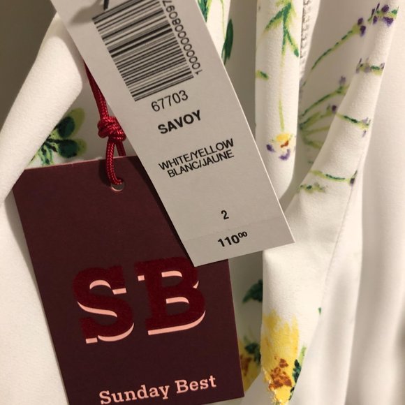 Aritzia Sunday Best Savoy Floral Wrap Ruffle Mini Dress Size 2 - Picture 3 of 3